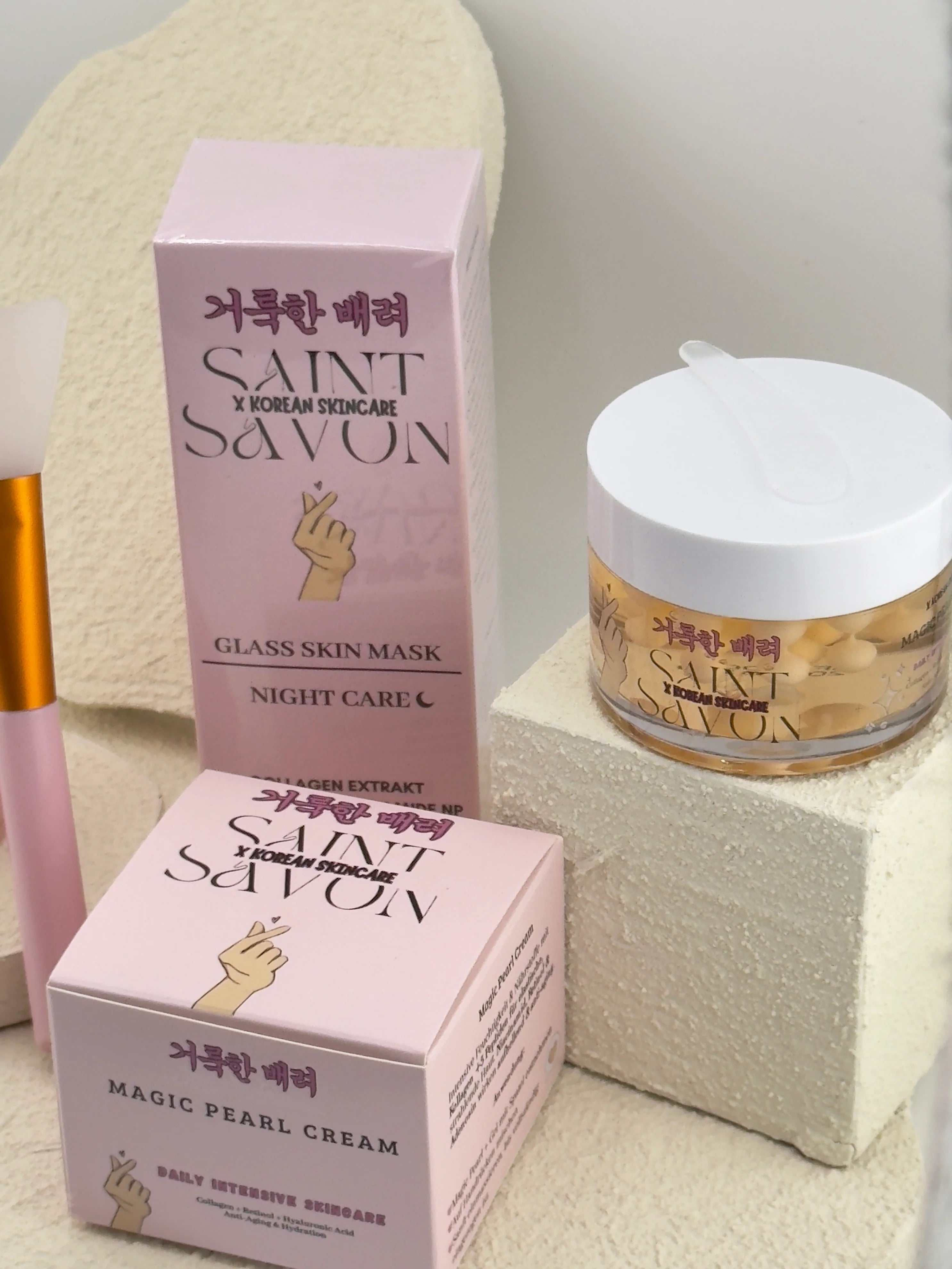 Saint Savon Korean Skincare Gift Set | Glass Skin Night Care Kit | Hydrating & Brightening Facial Care