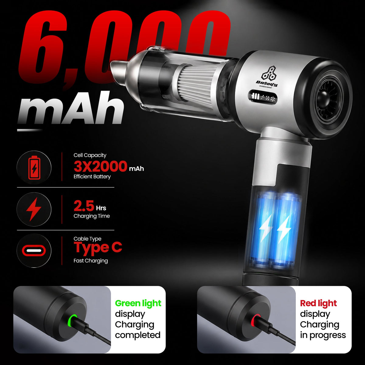 Autofy Bolt 5-in-1 Wireless Car Vacuum Cleaner