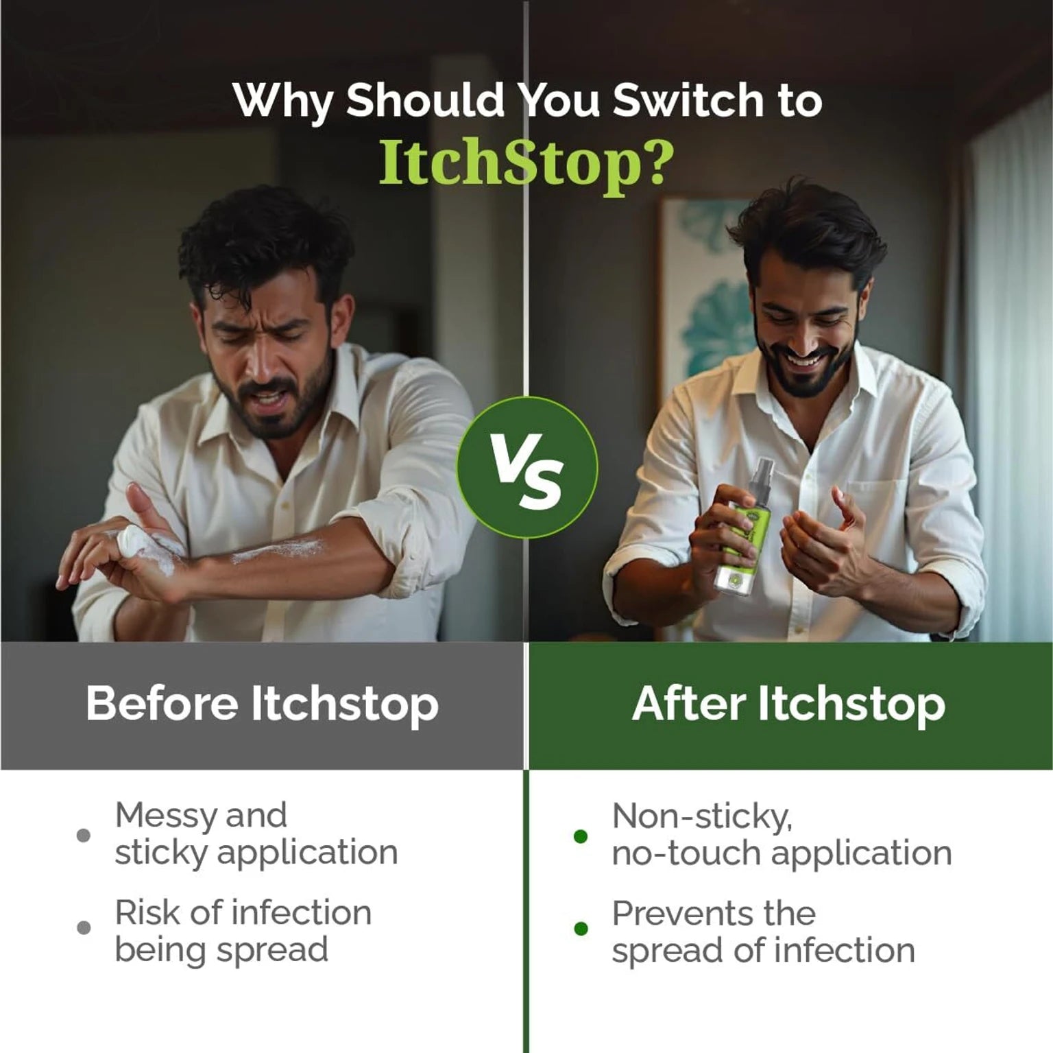 ItchStop Antifungal Spray | Fast-Drying Skin Care Spray for Itching, Ringworm, Jock Itch & Athlete's Foot | 35ml